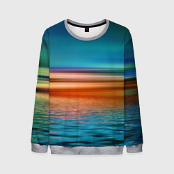 Свитшот мужской Море с размытым фоном, цвет: 3D-меланж