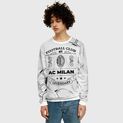 Свитшот мужской AC Milan Football Club Number 1 Legendary, цвет: 3D-белый — фото 2