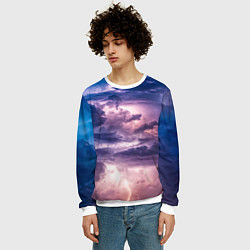 Свитшот мужской Stormy sky, цвет: 3D-белый — фото 2
