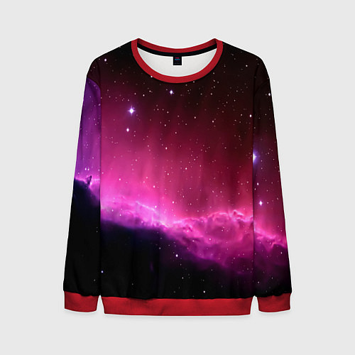 Мужской свитшот Night Nebula / 3D-Красный – фото 1