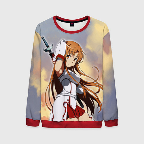 Мужской свитшот Асуна Юки - Sword Art Online / 3D-Красный – фото 1