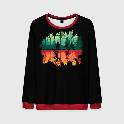 Мужской свитшот Stranger Things Wrong Side / 3D-Красный – фото 1