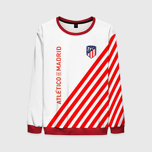 Мужской свитшот Atletico madrid красные полосы / 3D-Красный – фото 1