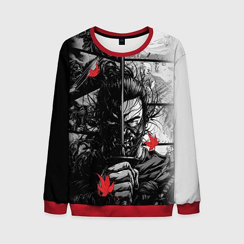 Мужской свитшот Ghost of Tsushima Призрак Цусимы Дзин Сакай / 3D-Красный – фото 1