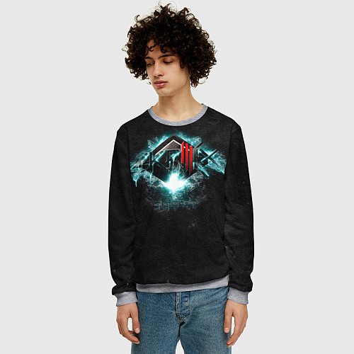 Мужской свитшот More Monsters and Sprites - Skrillex / 3D-Меланж – фото 3