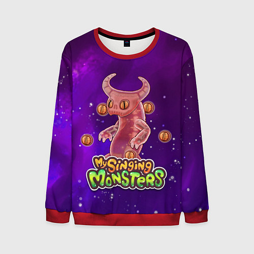 Мужской свитшот My singing monsters ЭПИЧЕСКИЙ ВУЖАС / 3D-Красный – фото 1