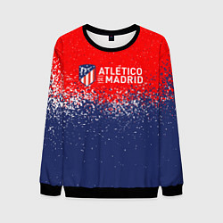 Свитшот мужской Atletico madrid атлетико мадрид брызги красок, цвет: 3D-черный