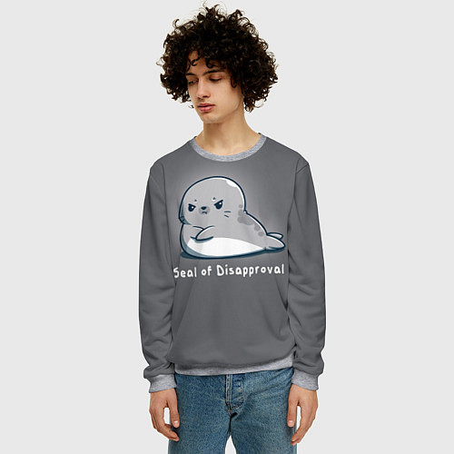 Мужской свитшот Seal of Disapproval / 3D-Меланж – фото 3