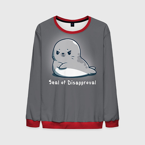 Мужской свитшот Seal of Disapproval / 3D-Красный – фото 1