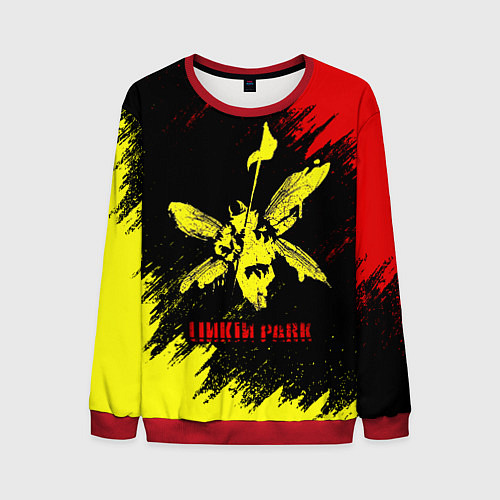 Мужской свитшот Linkin Park желто-красный / 3D-Красный – фото 1