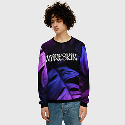 Свитшот мужской Maneskin Neon Monstera, цвет: 3D-черный — фото 2