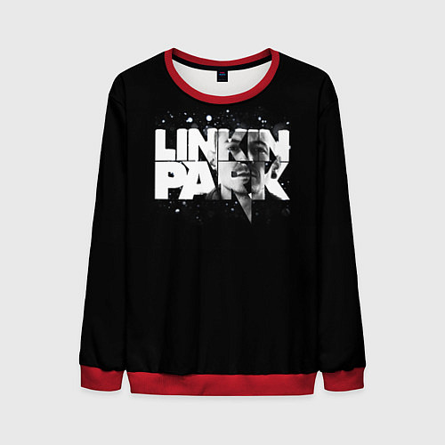 Мужской свитшот Linkin Park логотип с фото / 3D-Красный – фото 1