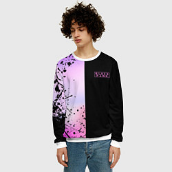 Свитшот мужской BLACKPINK HALF COLORS, цвет: 3D-белый — фото 2