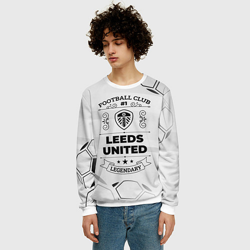 Мужской свитшот Leeds United Football Club Number 1 Legendary / 3D-Белый – фото 3