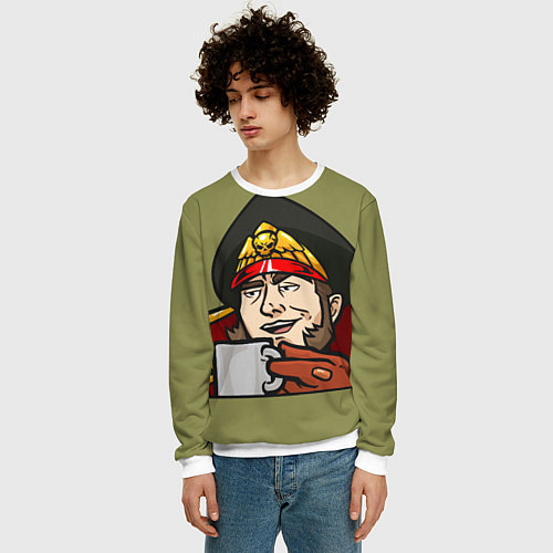 Мужской свитшот Ciaphas Cain Mug 3D / 3D-Белый – фото 3