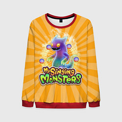 Свитшот мужской My Singing Monsters Вужас, цвет: 3D-красный
