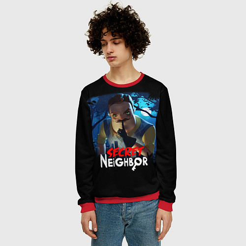 Мужской свитшот Secret Neighbor / 3D-Красный – фото 3