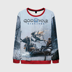 Свитшот мужской Кратос, Атрей и Фрея GOW Ragnarok, цвет: 3D-красный