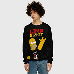 Свитшот мужской Limp Bizkit Симпсоны, цвет: 3D-черный — фото 2