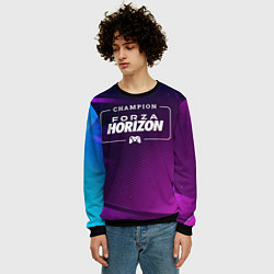 Свитшот мужской Forza Horizon Gaming Champion: рамка с лого и джой, цвет: 3D-черный — фото 2