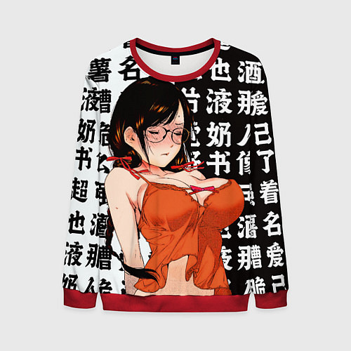 Мужской свитшот Цубаса Ханэкава - monogatari series / 3D-Красный – фото 1