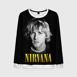 Свитшот мужской Nirvana - Kurt Donald Cobain, цвет: 3D-белый