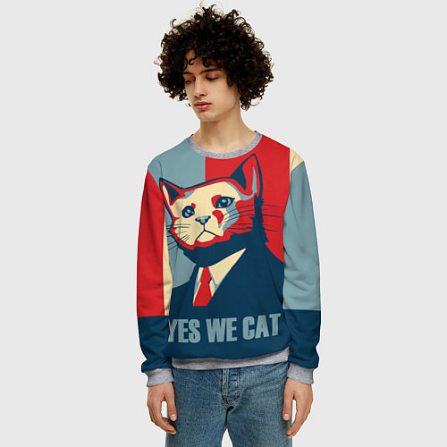 Мужской свитшот YES WE CAN T / 3D-Меланж – фото 3