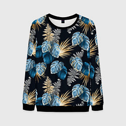 Мужской свитшот Свет неоновых листьев