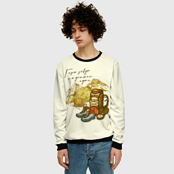 Свитшот мужской Горы зовут меня, цвет: 3D-черный — фото 2