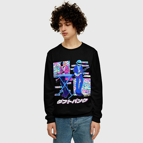 Мужской свитшот Daft punk ufo / 3D-Черный – фото 3