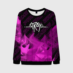 Свитшот мужской Stray pro gaming: символ сверху, цвет: 3D-черный