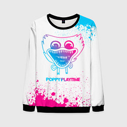 Свитшот мужской Poppy Playtime neon gradient style, цвет: 3D-черный