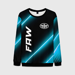 Свитшот мужской FAW неоновые лампы, цвет: 3D-черный
