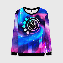 Свитшот мужской Blink 182 неоновый космос, цвет: 3D-черный