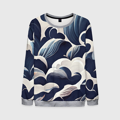 Мужской свитшот Узоры из облаков / 3D-Меланж – фото 1