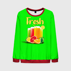 Свитшот мужской Фруктовые соки Fresh, цвет: 3D-красный