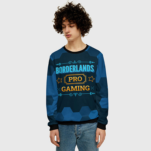 Мужской свитшот Игра Borderlands: pro gaming / 3D-Черный – фото 3