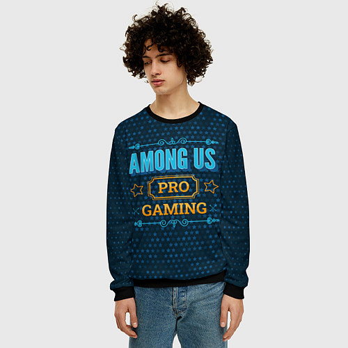 Мужской свитшот Игра Among Us: pro gaming / 3D-Черный – фото 3