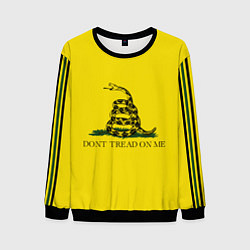Свитшот мужской Dont tread on me или Гадзденская змея, цвет: 3D-черный