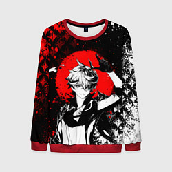 Свитшот мужской Тарталья - Мрачный геншин, цвет: 3D-красный