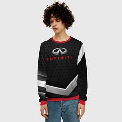 Свитшот мужской Infiniti карбон, цвет: 3D-красный — фото 2