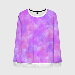 Свитшот мужской Акварельная текстура в розовых тонах, цвет: 3D-белый