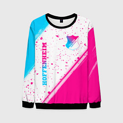 Свитшот мужской Hoffenheim neon gradient style: надпись, символ, цвет: 3D-черный