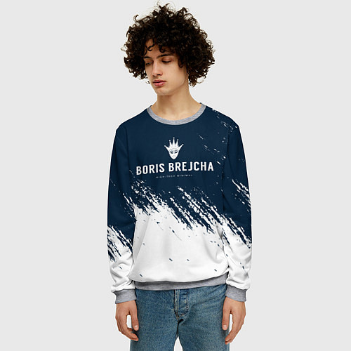 Мужской свитшот Boris brejcha краска / 3D-Меланж – фото 3