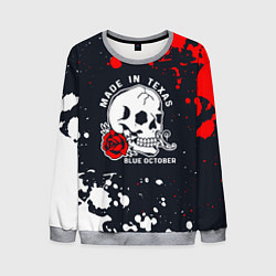 Свитшот мужской Blue october брызги красок, цвет: 3D-меланж