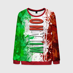 Мужской свитшот Флаг Италии - кляксы