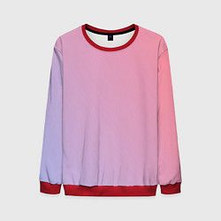 Свитшот мужской Градиент - розовая пастель, цвет: 3D-красный
