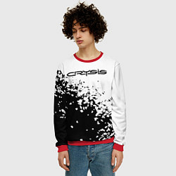 Свитшот мужской Crysis текстура, цвет: 3D-красный — фото 2