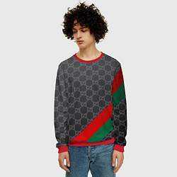 Свитшот мужской В стиле gucci, цвет: 3D-красный — фото 2