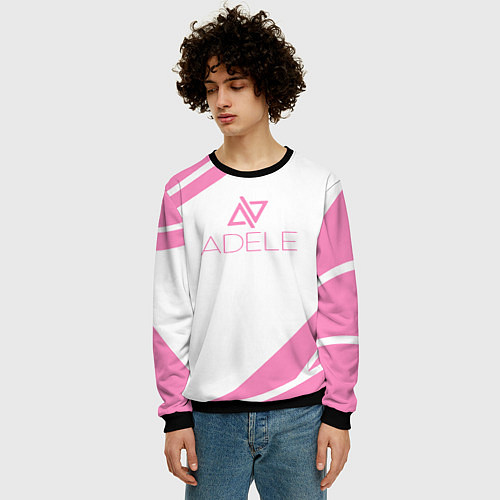 Мужской свитшот Adele - абстракция / 3D-Черный – фото 3